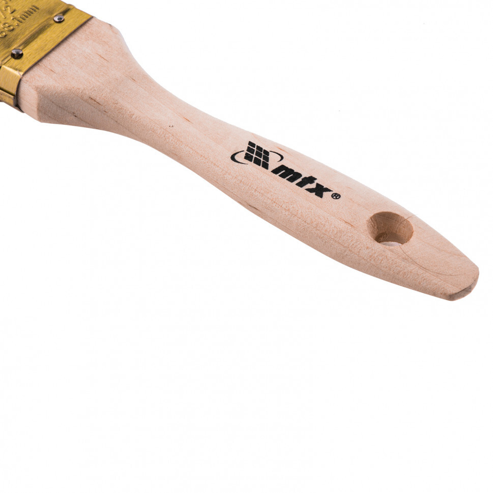 Кисть плоская Golden 1.5", искусственная щетина, деревянная ручка MTX