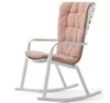 Уличное кресло-качалка Folio белое с розовой подушкой