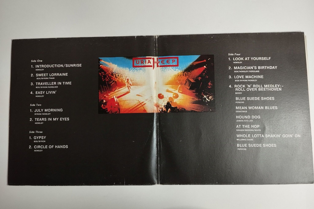 Винтажная виниловая пластинка LP Uriah Heep Live January 1973 (Россия 1994)
