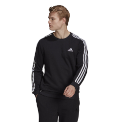 Мужская кофта теннисная adidas 3-Stripes French Terry Sweatshirt Men - Black, White