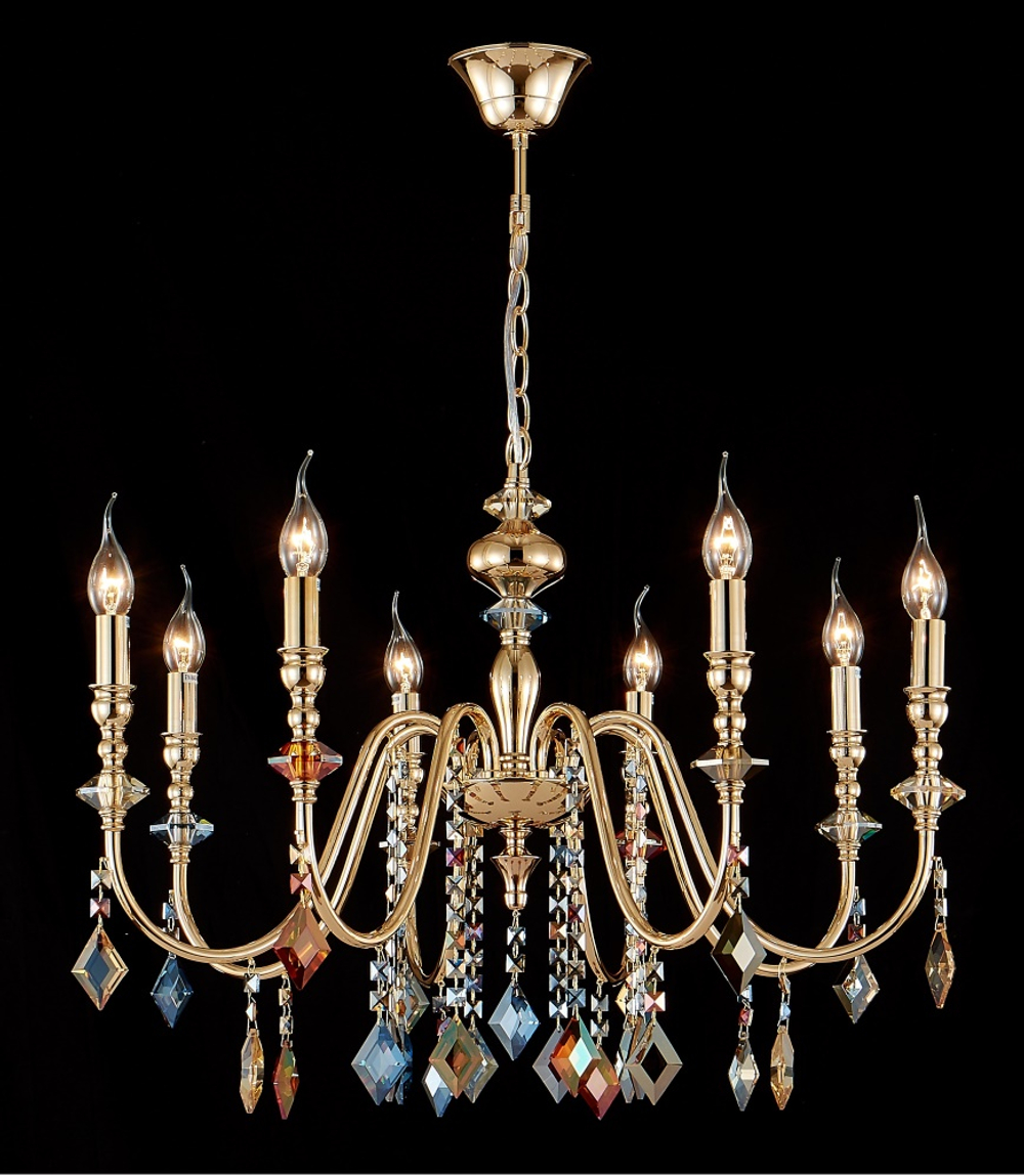 Люстра Crystal Lux MERCEDES SP8 GOLD/COLOR