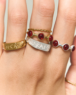 Кольцо КОЛТ позолота с гранатами