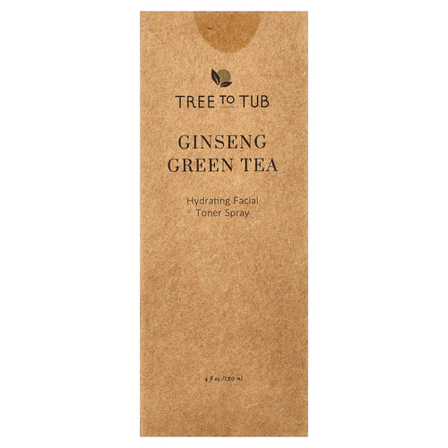 Tree To Tub, увлажняющий тоник-спрей для лица, женьшень и зеленый чай, 120 мл (4 жидк. унции)