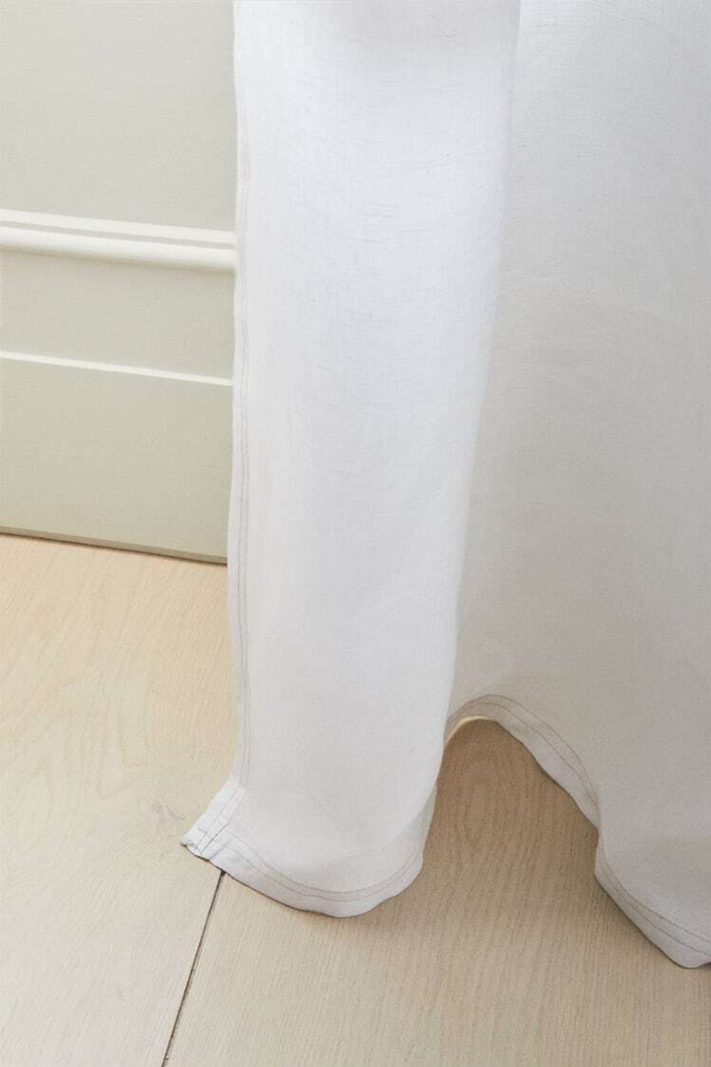 ZARA HOME ШТОРА ИЗ ПОСТИРАННОГО ЛЬНА, БЕЛЫЙ