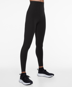 OYSHO Легинсы с высокой посадкой и застежкой-молнией длиной 65 см, черный