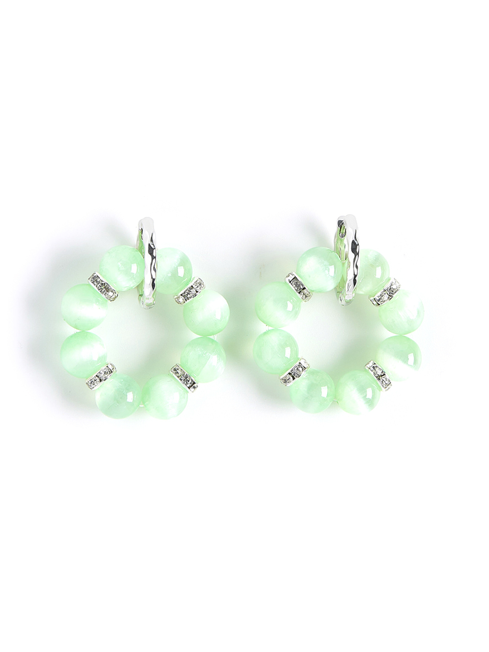 Серьги "Wheel" light green