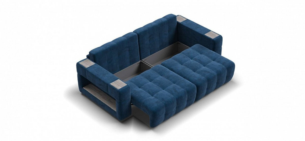 Диван Босс ХО Велюр Монолит синий