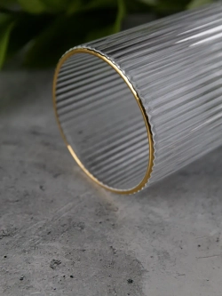 Набор бокалов для воды, 450мл. 6 шт. с золотой каймой