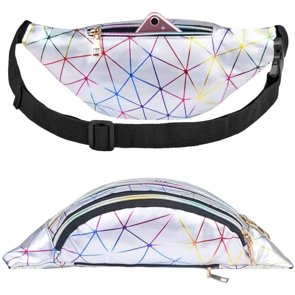 Сумка на пояс «Harizma», цвет серебро, 31*12 см