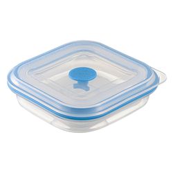 Контейнер для переноски и хранения силиконовый квадратный складной Silikobox, 400 мл, синий