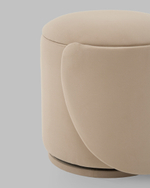 Пуф-трансформер Таунсвилл вращающийся с ящиком велюр бежевый