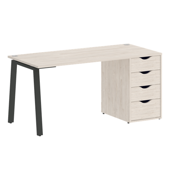 Home Office Стол письменный VR.SP-3-158.4.A Денвер Светлый/Металл Антрацит 1580*720*750