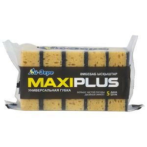 Губки для посуды Ай-Зере универсальные  Maxi Plus 10*7*3,5 см 5 шт/уп 30 уп/мат