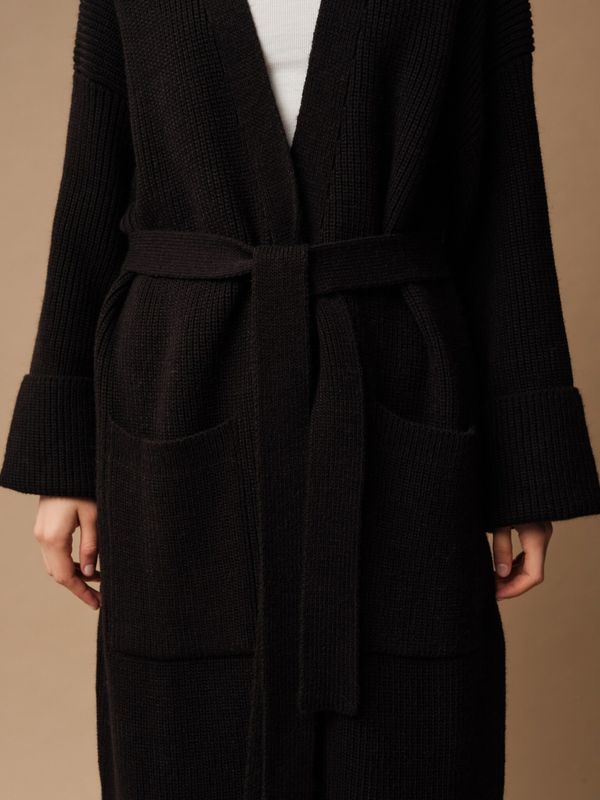 C0153-06 Кардиган женский черный dbr (OS)