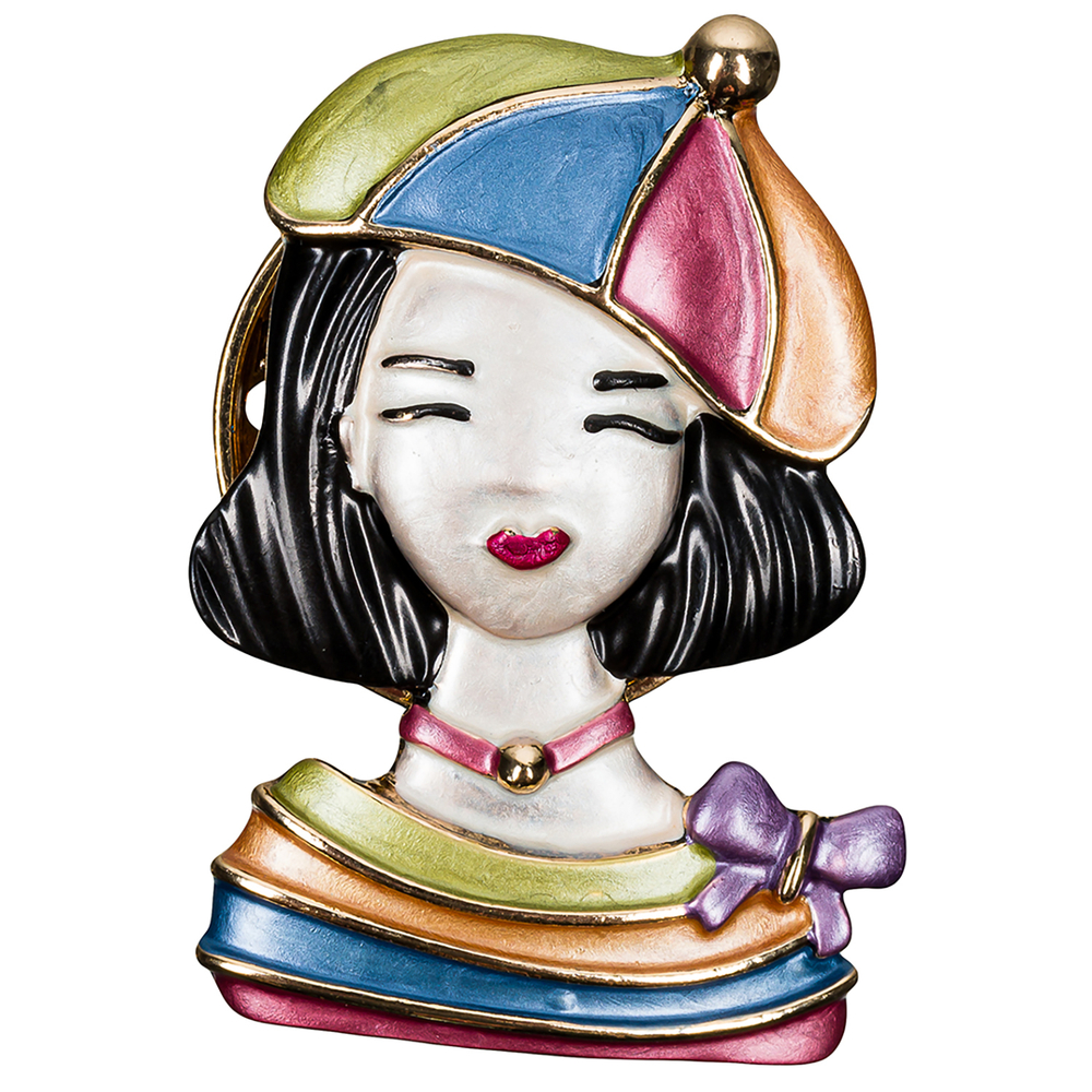 Брошь Shadore Девочка в берете XZ1479.27 M/G