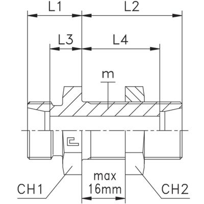Соединение PD DS06 14х1.5 (корпус)