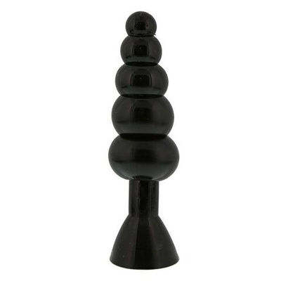 Чёрная анальная ёлочка на ножке BENDABLE BUTT RATTLER - 20,3 см. (Цвет: черный)