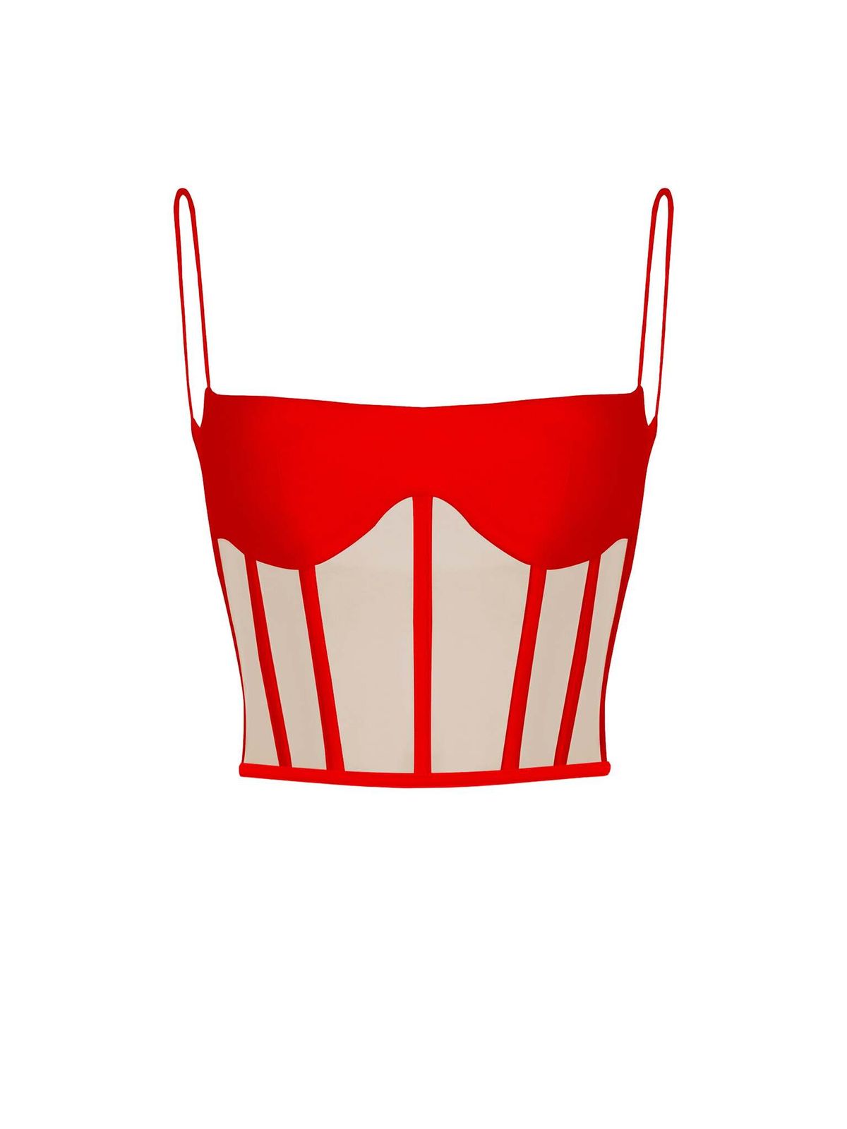 Блуза корсетного типа из крепа и сетки