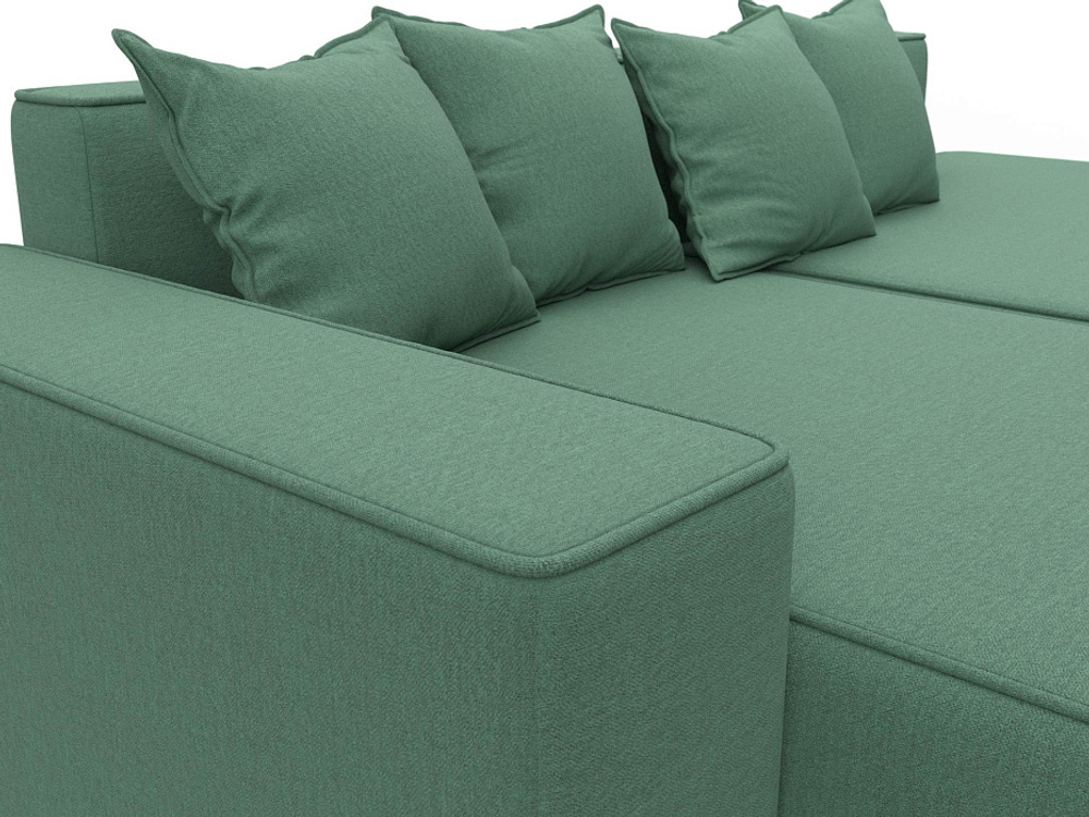 Диван угловой Лига-079 угол левый РОГОЖКА Амур 11 зеленый