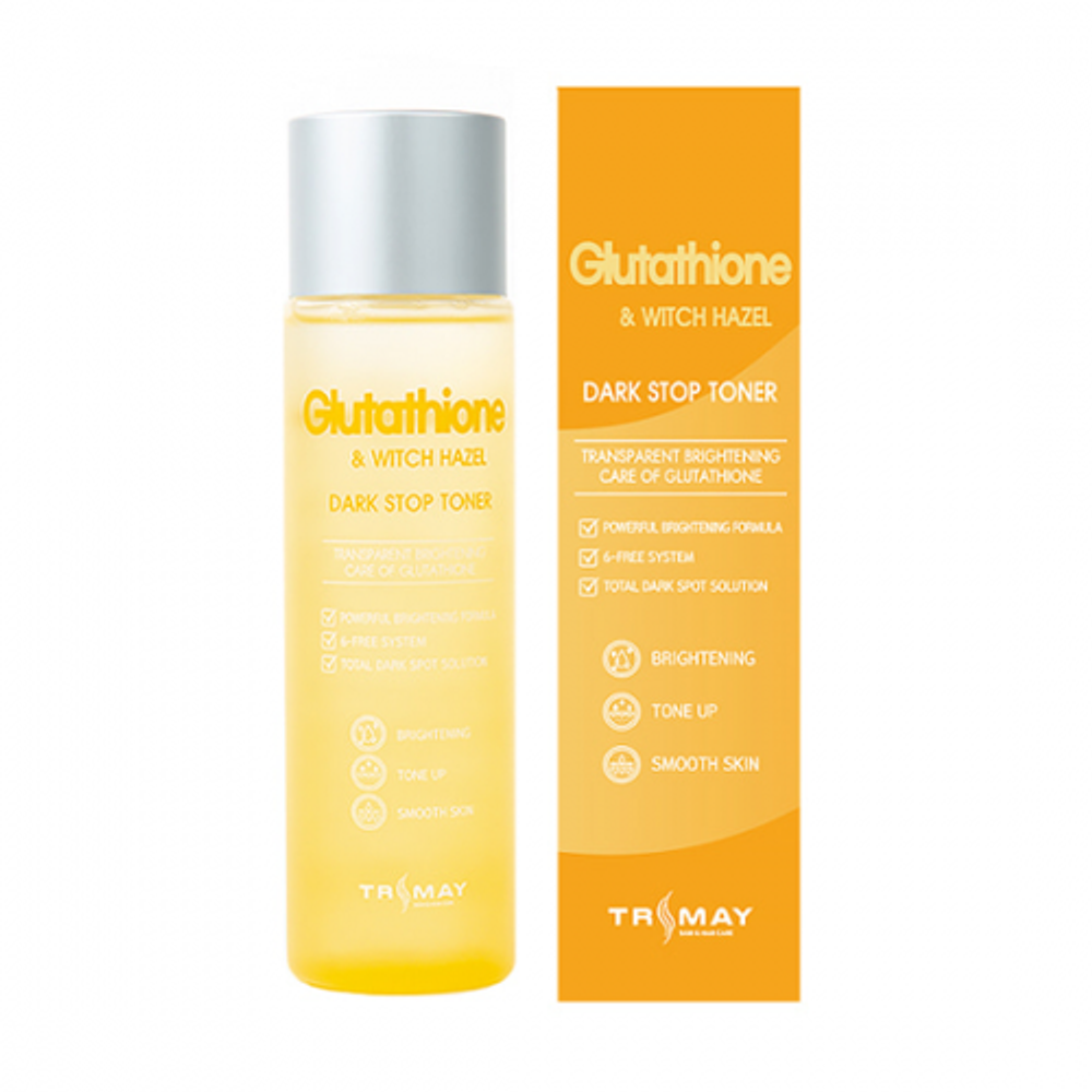 TRIMAY Тонер для сияния кожи с глутатионом и гамамелисом Glutathione & Witch Hazel Dark Stop Toner, 200 мл.