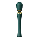 Зеленый аккумуляторный вибратор-вонд 29,1см с насадками Zalo Kyro Wand Massager Turquoise Green