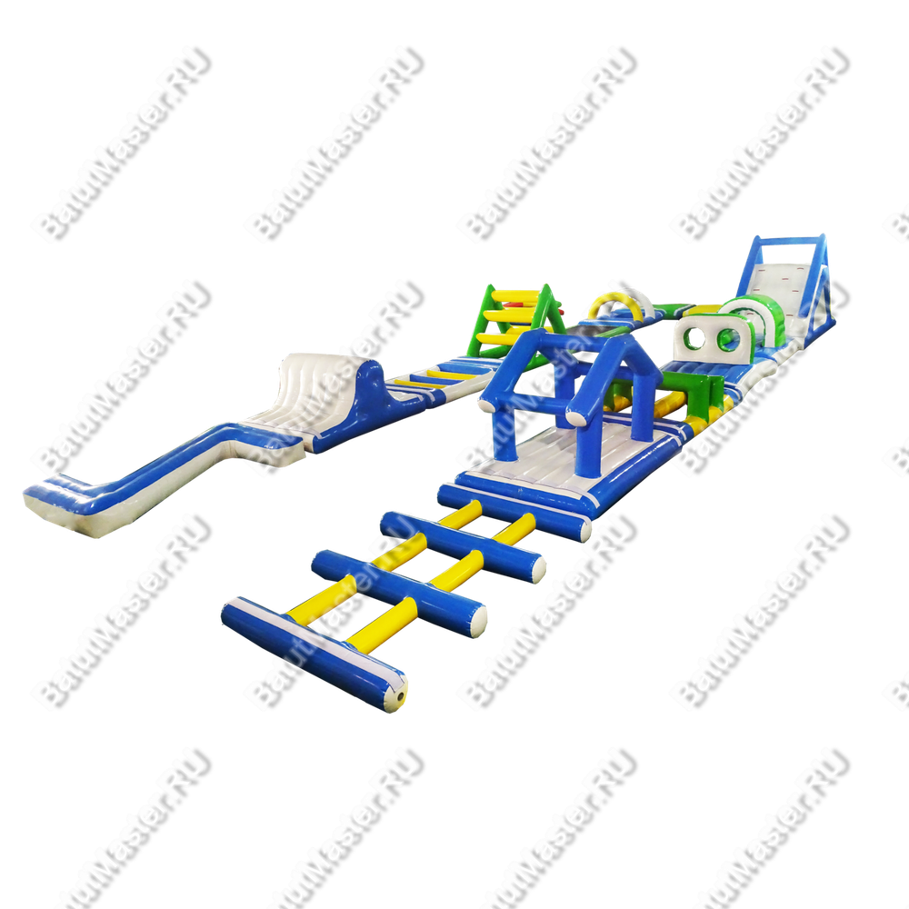 Надувной аквапарк «Веселый поворот» 24×9×4 м
