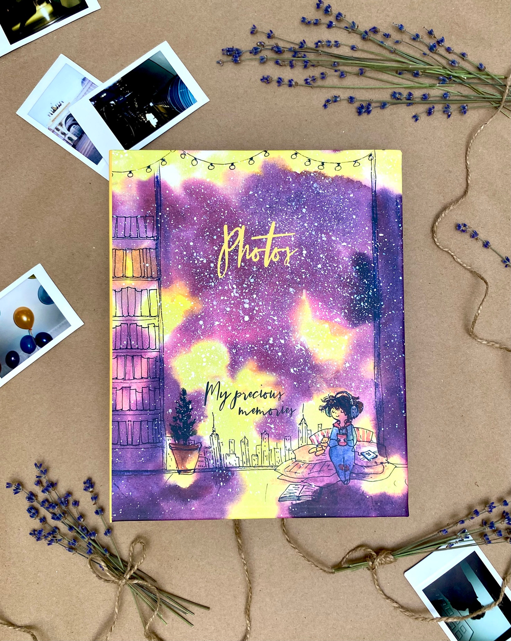 Фотоальбом на 200 фото 10х15 см, пластик. листы cosmo sketch Огоньки