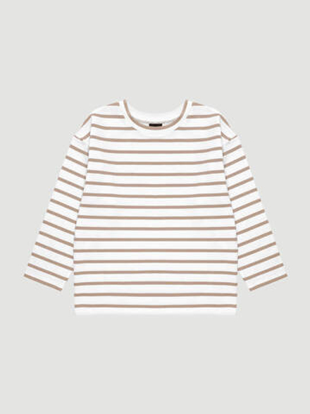 Лонгслив Mjölk в полоску