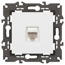 14-3107-01 ЭРА Розетка RJ45, IP20, белый | Elegance Белый