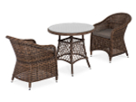 "Эспрессо-80 R" обеденная группа плетеная, цвет коричневый