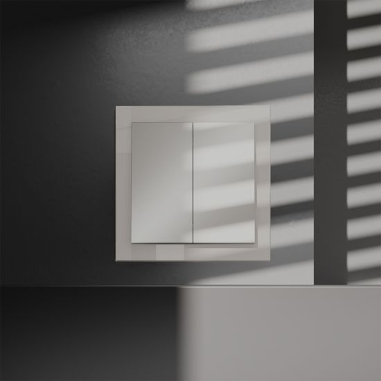 Перекрестный переключатель встраиваемый VOLTUM S70 двухклавишный 10А, (кашемир)