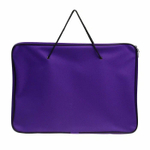 Папка с ручками 1 отделение, А3, КАНЦБУРГ, текстиль, ручка шнурок, круговая молния, "Творчество" сетло-сиреневый