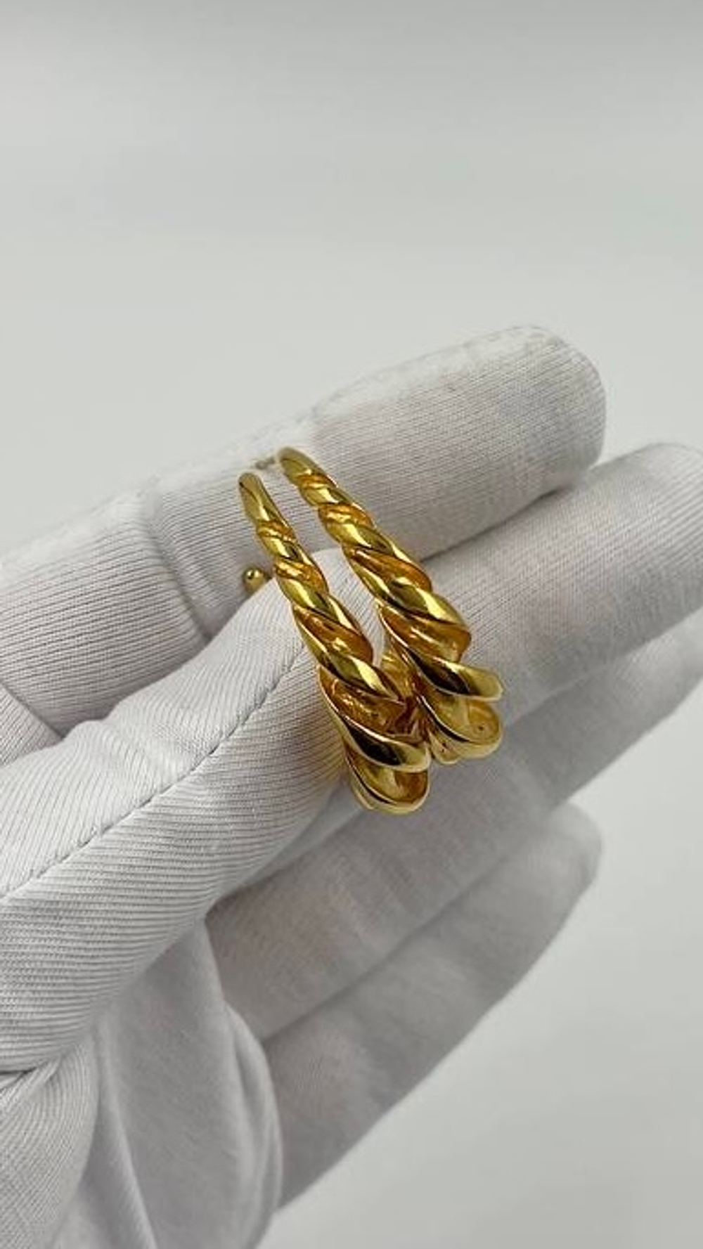 Серьги кольца витые