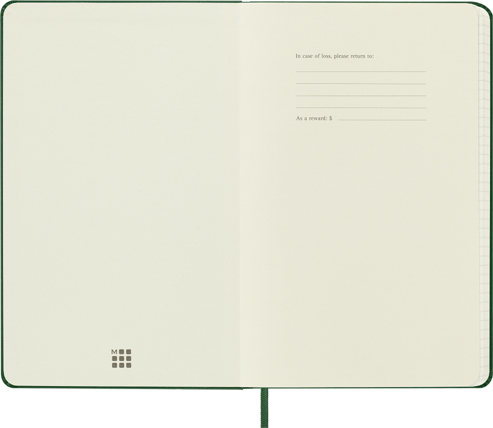 Блокнот Moleskine Classic (QP061K15) Large 130х210мм 240стр. клетка твердая обложка зеленый