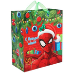 Пакет 23х27х11,5см вертикальный "С Новым годом! Человек-паук" (Disney)