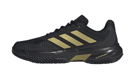 Теннисные кроссовки Adidas CourtJam Control 3 - core black/gold metallic/core black