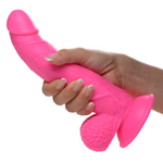 Розовый фаллоимитатор на присоске 7.5 Dildo with Balls - 21,5 см. (Цвет: розовый)