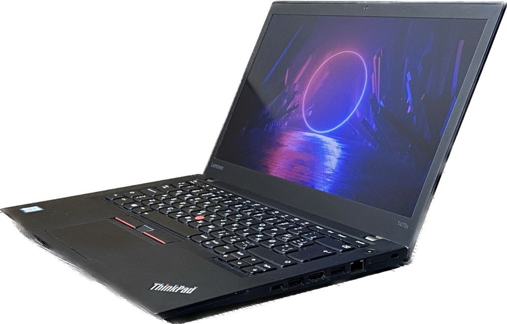 14" Уценённый ноутбук Lenovo Thinkpad T470s i7 (1920x1080, Intel Core i7-6600U, RAM 8ГБ, SSD 256ГБ, Intel HD Graphics 520, Win 10 Pro)