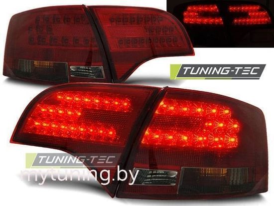 Задние фонари Audi A4 B7 avant red smoke led