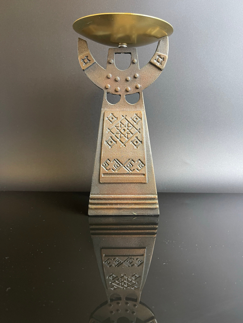 Подсвечник Легенды Гыдыке, Сарапульский ЭГЗ, силумин, высота 19 см 1970 - е гг. СССР