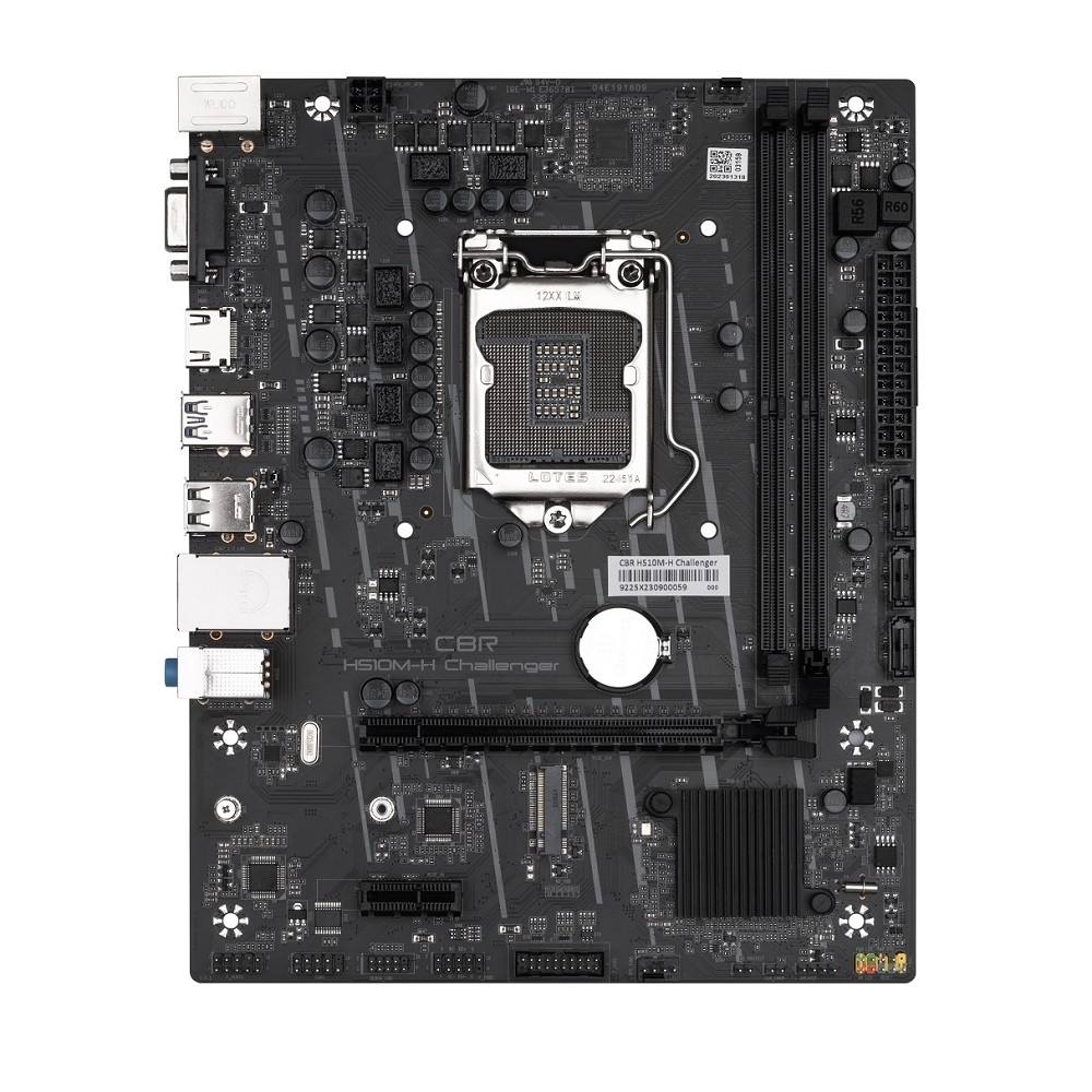 CBR H510M-H Challenger (Socket 1200, 2*DDR4, mATX, VGA+HDMI, 1*PCIEx16/1*PCIEx1/1*M.2, 3*SATA3, 4*USB2+2*USB3, Glan)