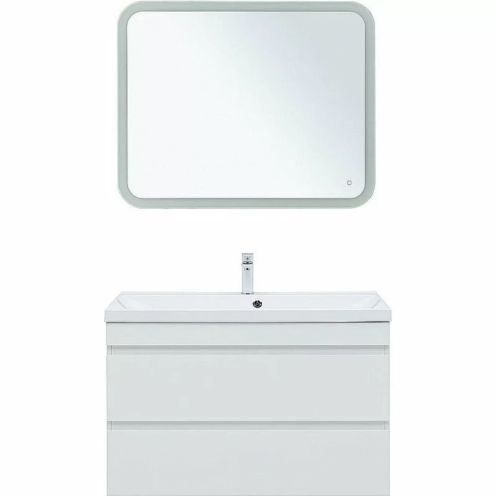 Тумба с раковиной Aquanet Нота new 100 335420 белая