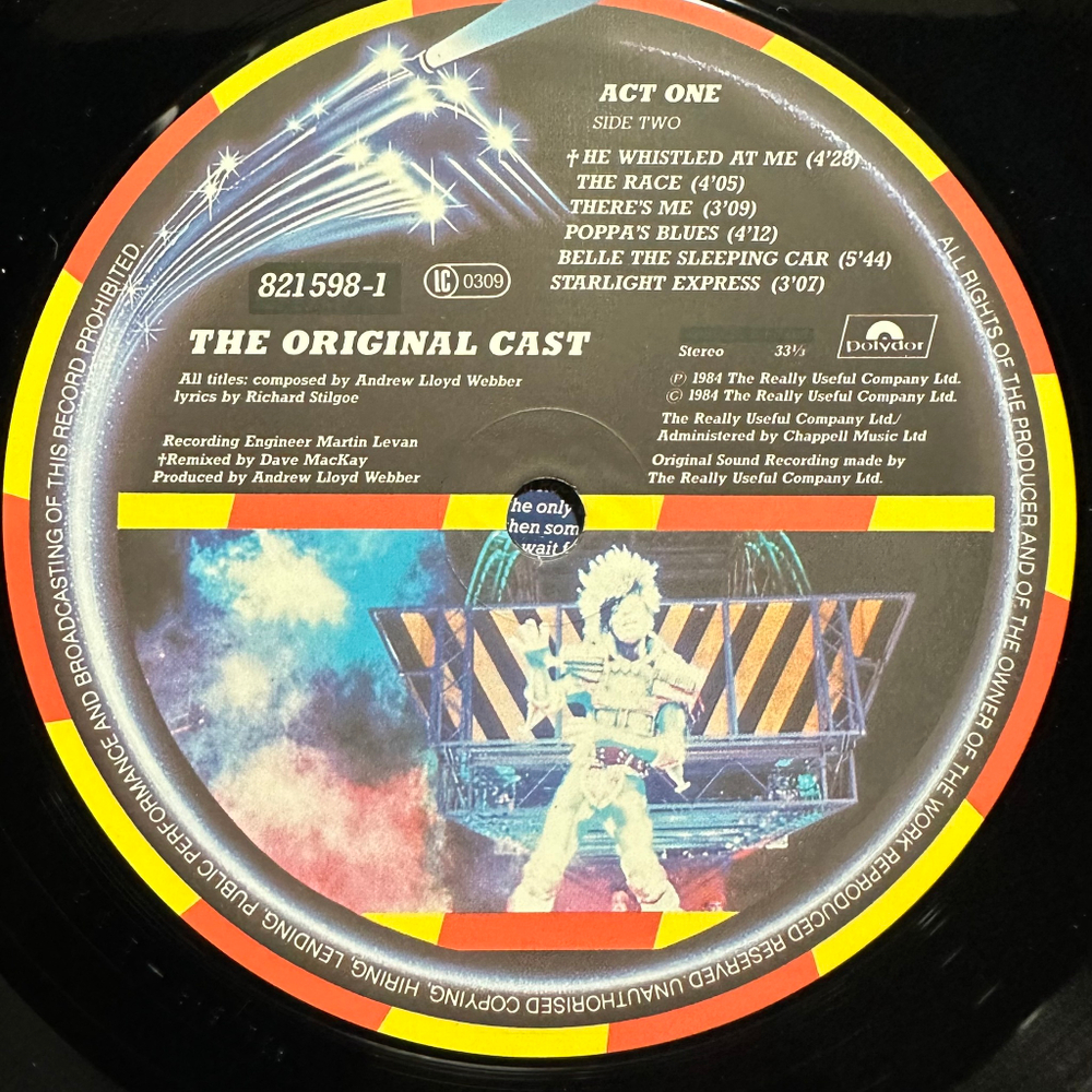 Andrew Lloyd Webber - Starlight Express - The Original Cast 2LP (Германия 1984г.)