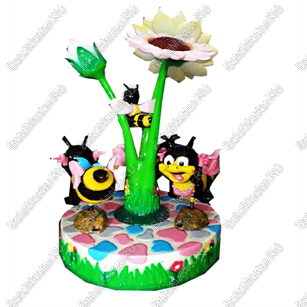 Электрическая Аттракцион карусель детская «Счастливая пчела», 1,8×1,8×1 м