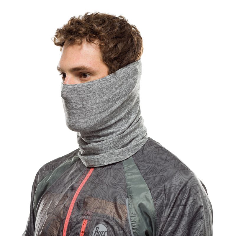 Бандана-маска со светоотражающими нитями Buff Neckwarmer Dryflx R-Light Grey Фото 2