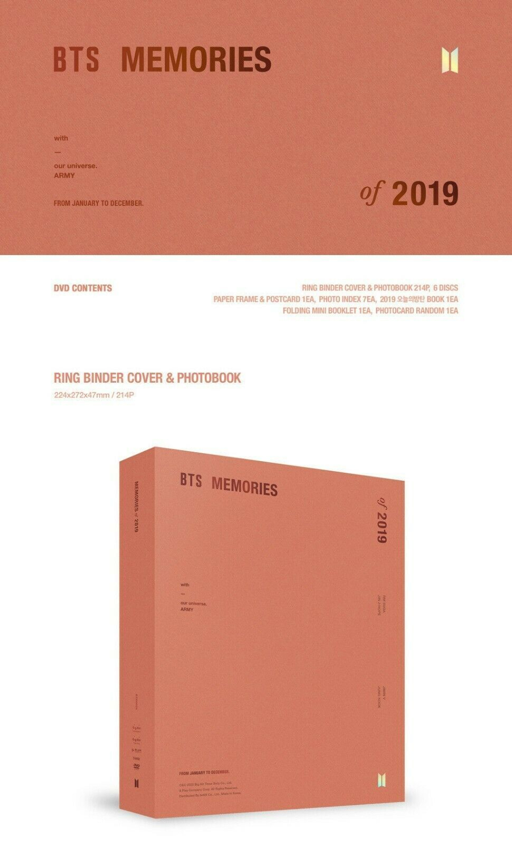 BTS - MEMORIES OF 2019 DVD