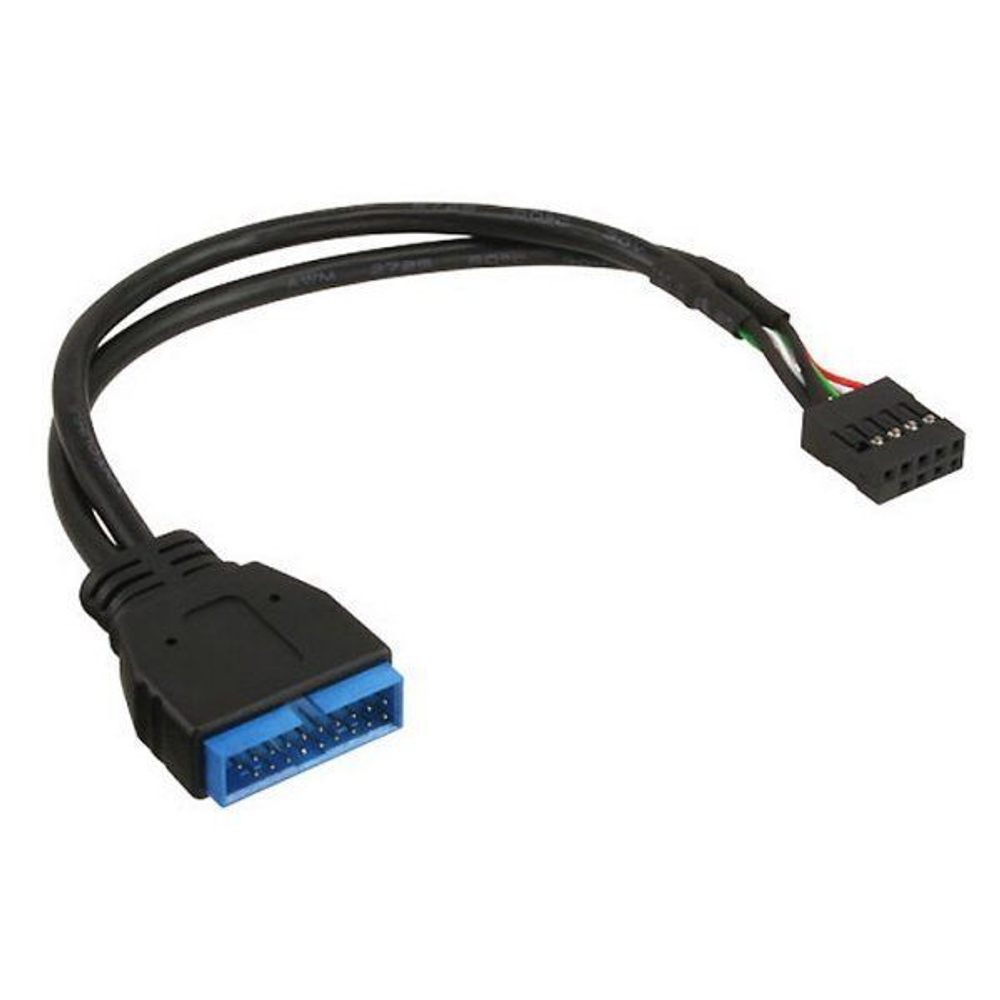 Внутренний USB 3 to USB 2 кабель 9pin-20/19pin 15см