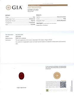 Рубин, Овал, 2 шт / 6,07 карат, Бирма