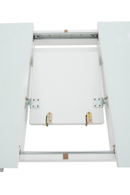 Стол Аврора Гамбург 2, Белый/Стекло белое