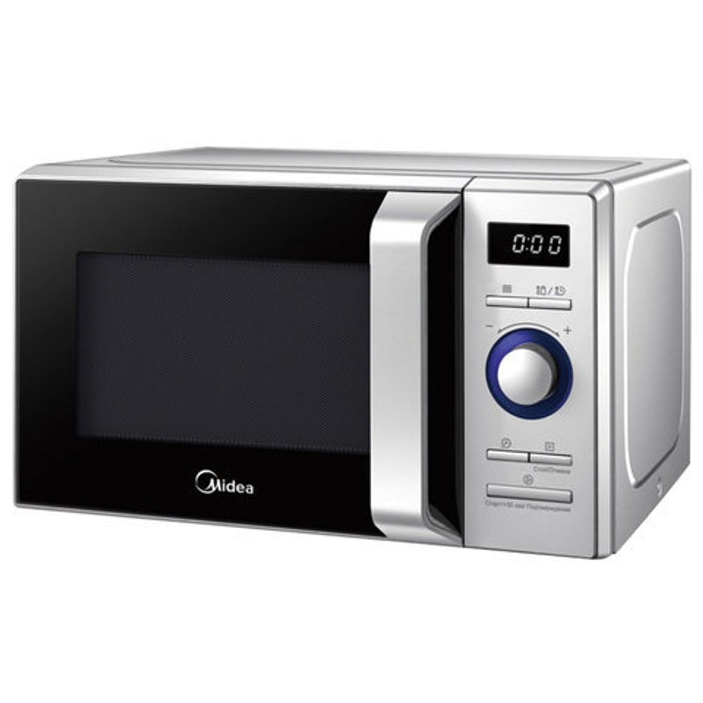 Микроволновая печь MIDEA AM820NN1-S объем 20 л, мощность 800 Вт, механическое управление, серебристая